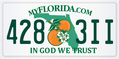 FL license plate 4283II