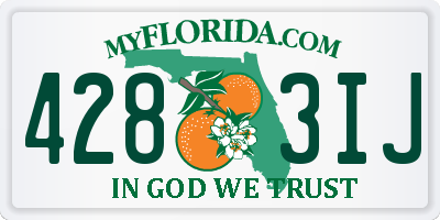 FL license plate 4283IJ