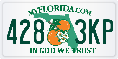 FL license plate 4283KP