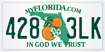 FL license plate 4283LK