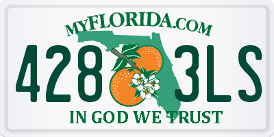 FL license plate 4283LS