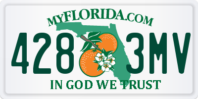 FL license plate 4283MV