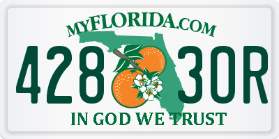 FL license plate 4283OR