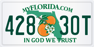 FL license plate 4283OT