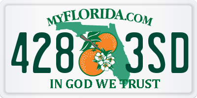 FL license plate 4283SD