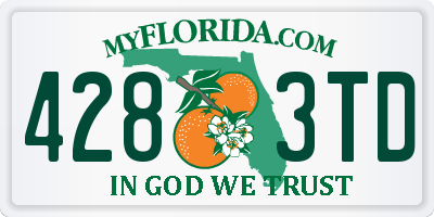 FL license plate 4283TD