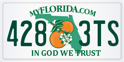 FL license plate 4283TS