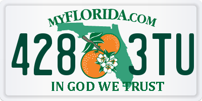 FL license plate 4283TU