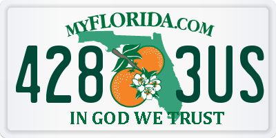 FL license plate 4283US