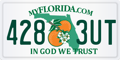 FL license plate 4283UT