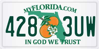 FL license plate 4283UW