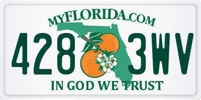 FL license plate 4283WV