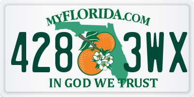 FL license plate 4283WX