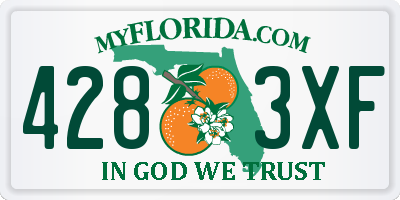 FL license plate 4283XF