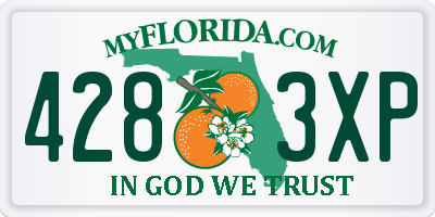 FL license plate 4283XP