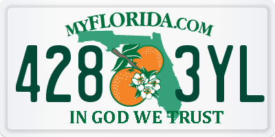FL license plate 4283YL