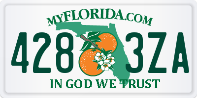 FL license plate 4283ZA