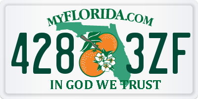 FL license plate 4283ZF