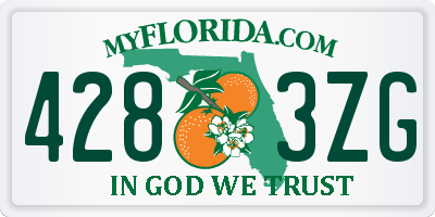 FL license plate 4283ZG