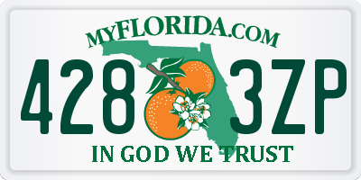 FL license plate 4283ZP