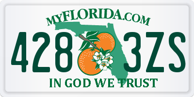 FL license plate 4283ZS
