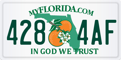 FL license plate 4284AF
