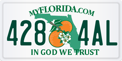 FL license plate 4284AL