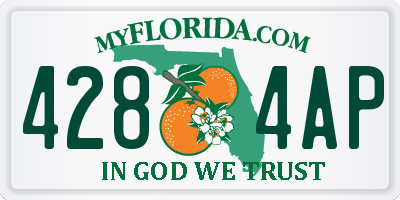 FL license plate 4284AP