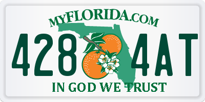 FL license plate 4284AT