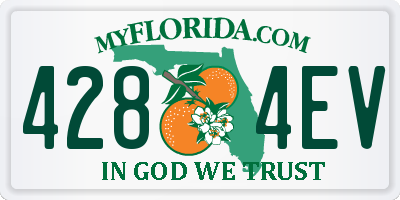 FL license plate 4284EV