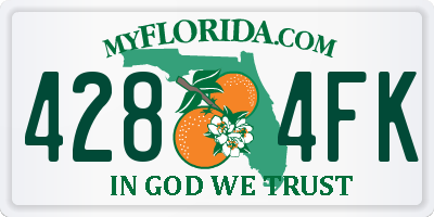 FL license plate 4284FK