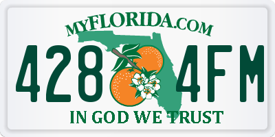FL license plate 4284FM