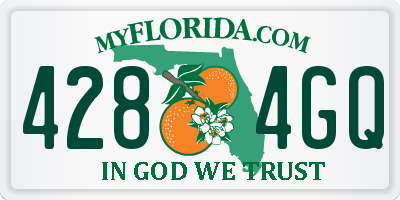 FL license plate 4284GQ