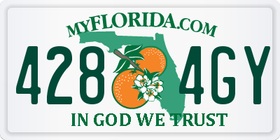 FL license plate 4284GY