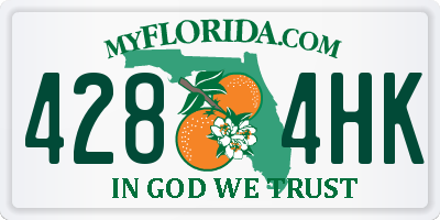FL license plate 4284HK