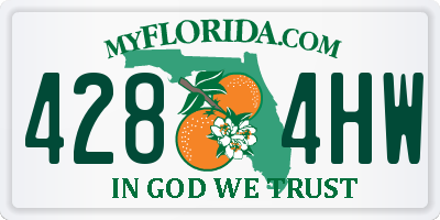 FL license plate 4284HW