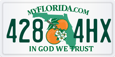 FL license plate 4284HX
