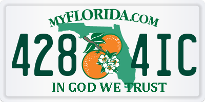 FL license plate 4284IC