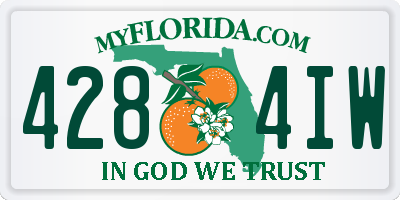FL license plate 4284IW