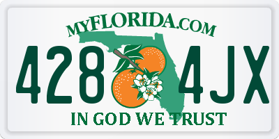FL license plate 4284JX