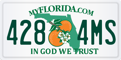 FL license plate 4284MS
