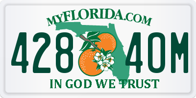 FL license plate 4284OM
