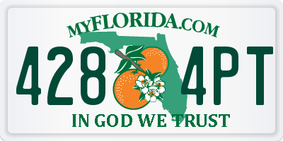 FL license plate 4284PT