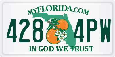 FL license plate 4284PW