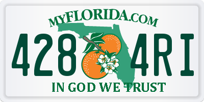 FL license plate 4284RI