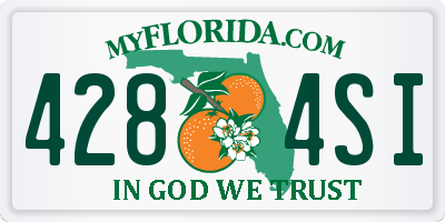 FL license plate 4284SI