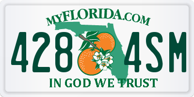 FL license plate 4284SM