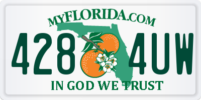 FL license plate 4284UW