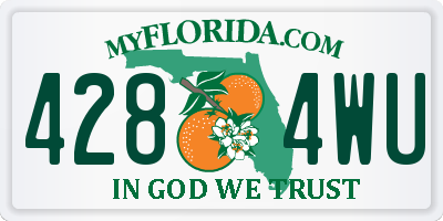 FL license plate 4284WU
