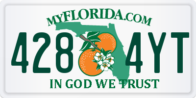 FL license plate 4284YT